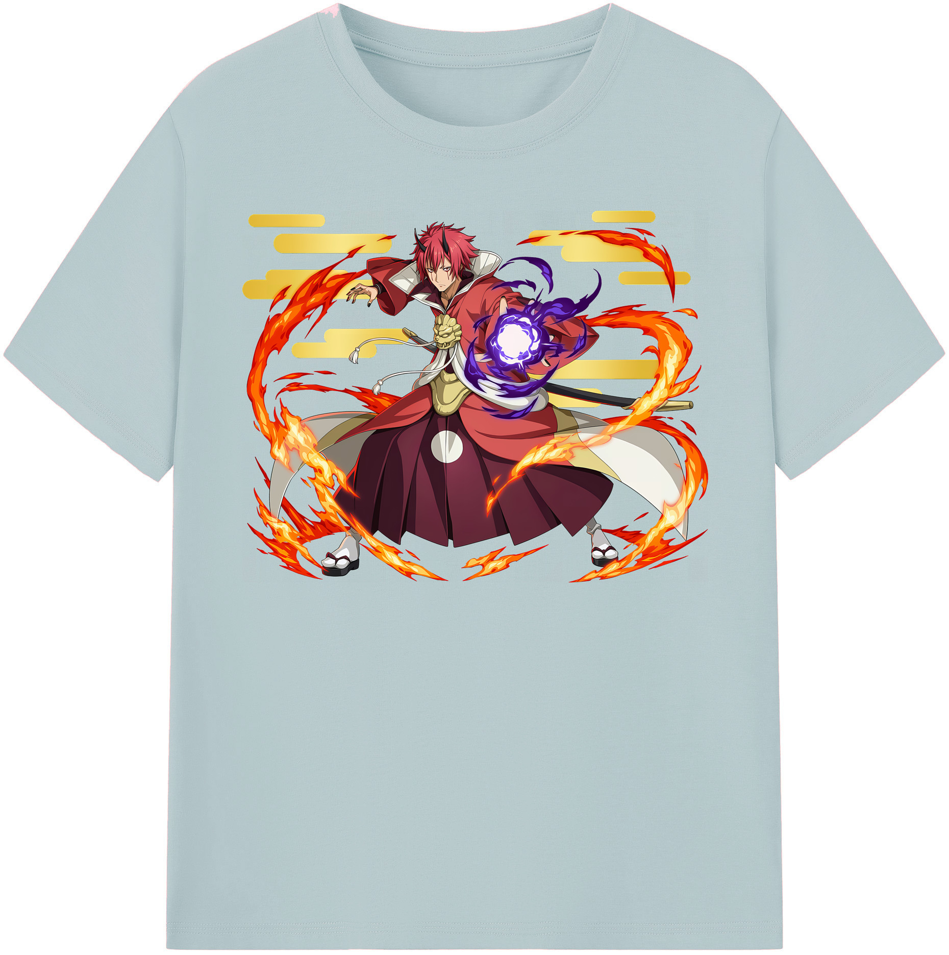 （画像用） 転スラ Regarding Reincarnated to Slime 綿100％半袖Tシャツ（フロントプリント）